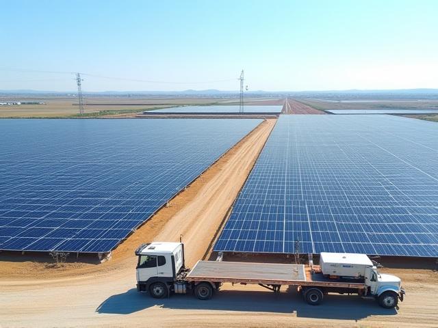 Solar farm construction logistics