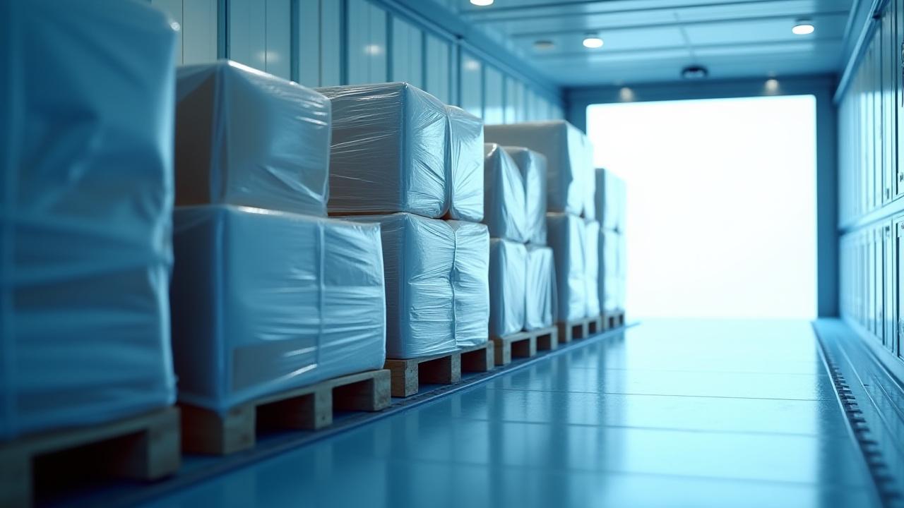 Multiple diverse pallets of freight being expertely loaded into a distribution trailer