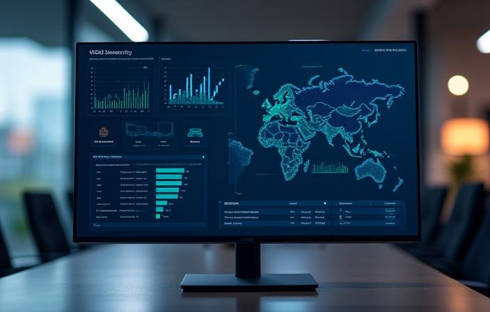 Interface mockup of the advanced logistics Warehouse Management System